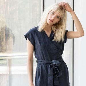 ❌SOLD❌Notperfectlinen Wrap Jumpsuit